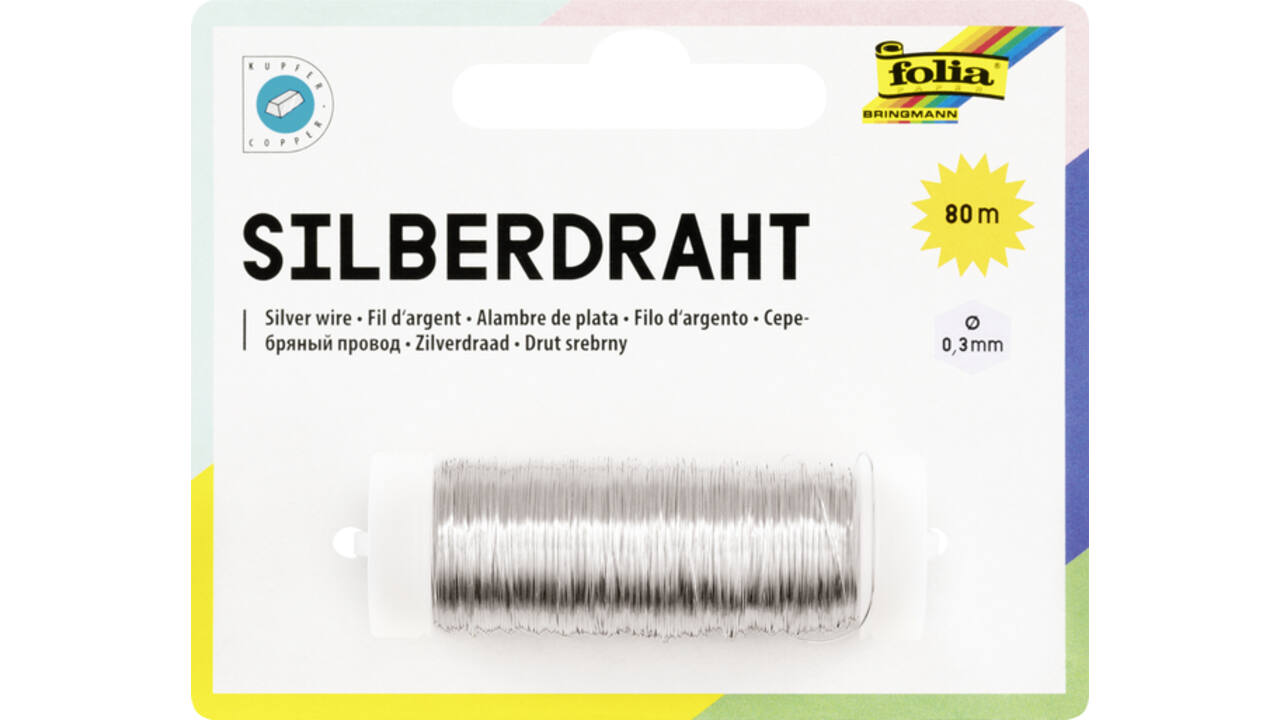 Zilverdraad Folia 0.3mmx80m
