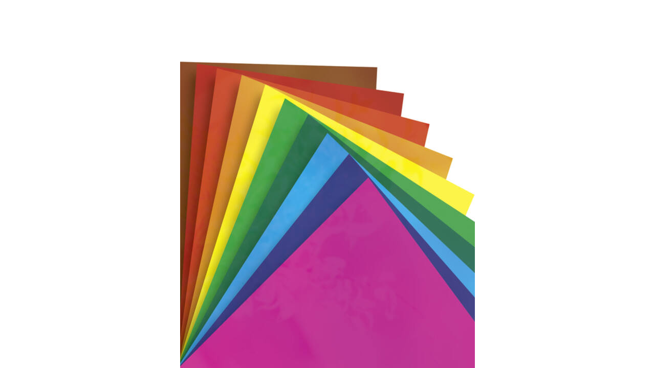 Raamfolie Folia 23x33cm 10 vel 10 kleuren