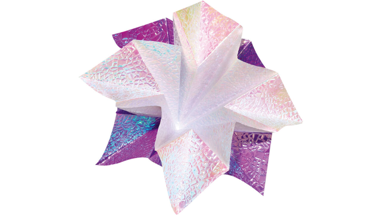 Vouwblaadjes Folia 75gr 14x14cm 50 vel 2zijdig iriserend embossing ass