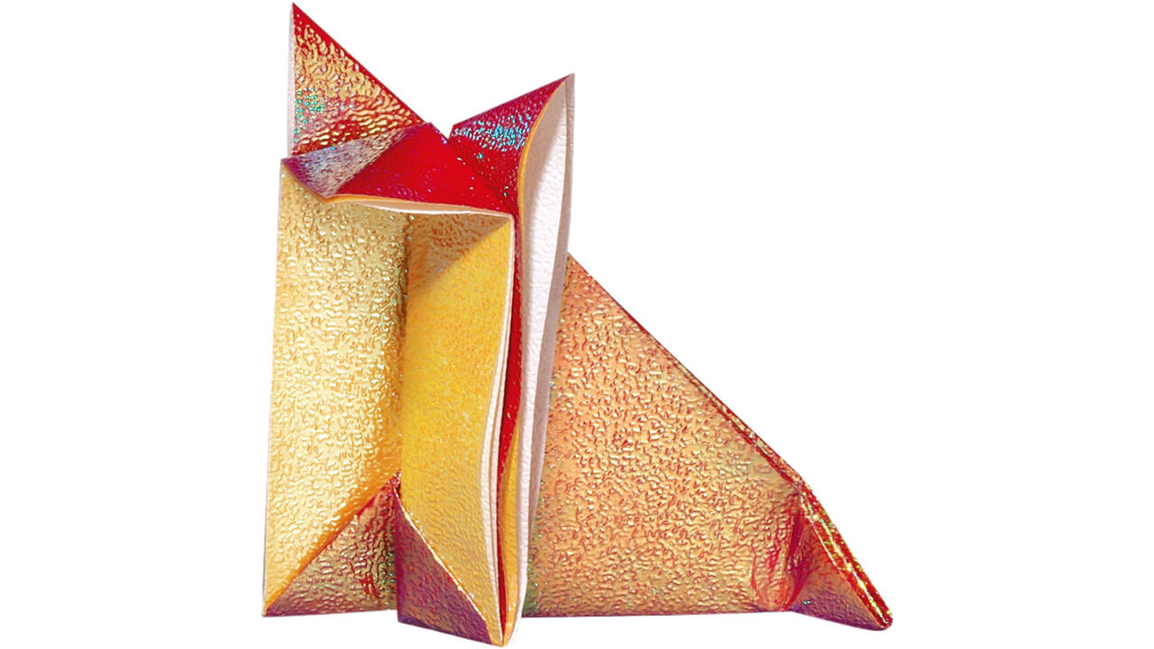 Vouwblaadjes Folia 75gr 14x14cm 50 vel 2zijdig iriserend embossing ass
