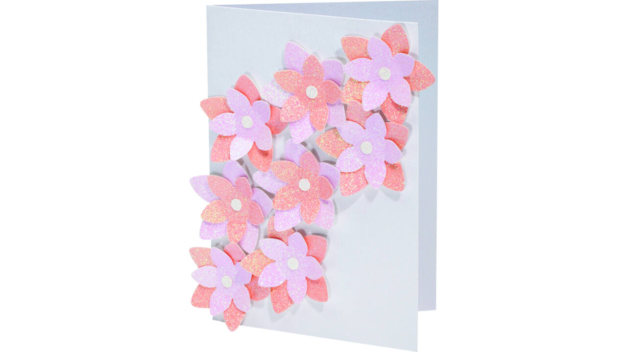 Glitterkarton Folia 174x245mm 6 vel basis assorti