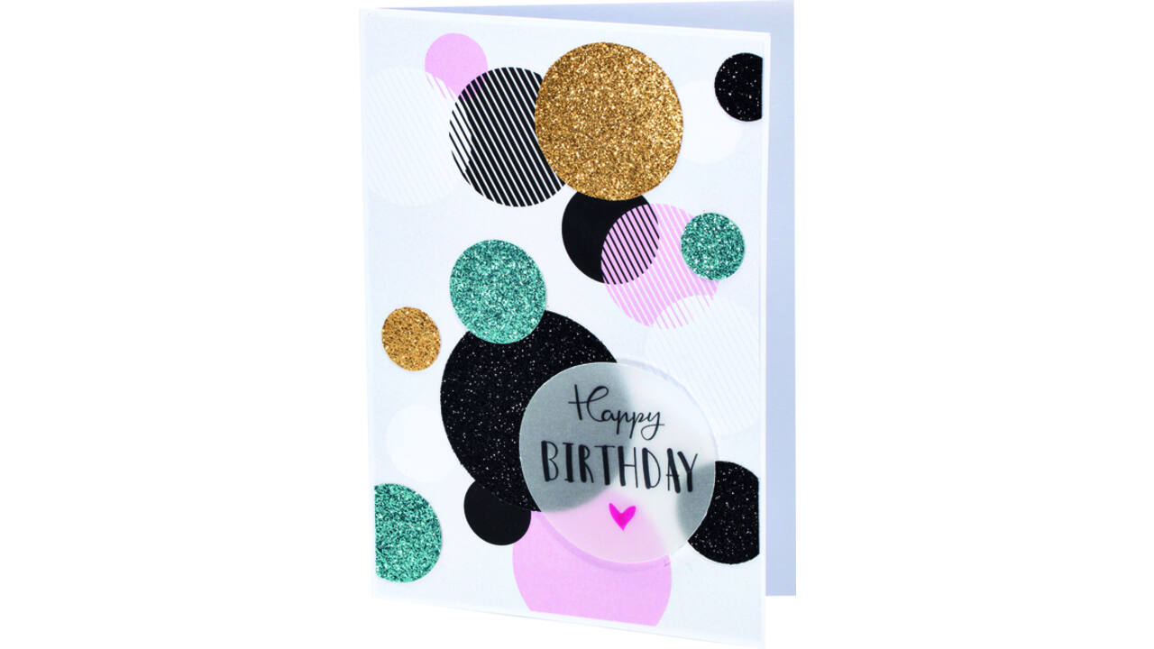 Glitterkarton Folia 174x245mm 6 vel basis assorti
