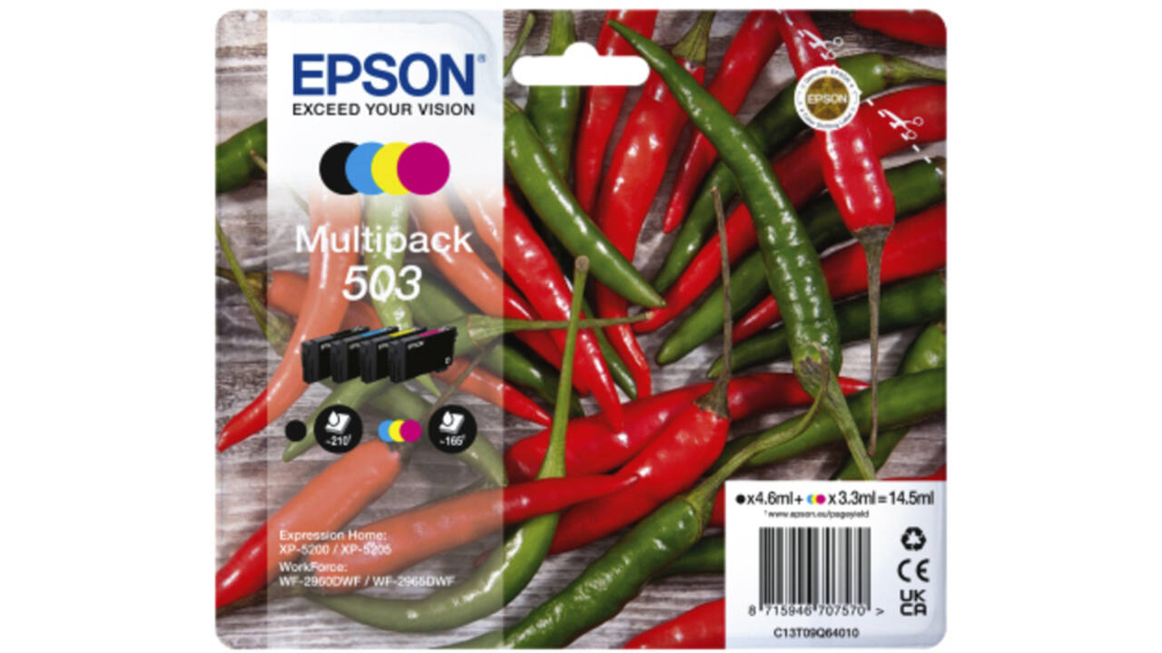 Inktcartridge Epson 503 T09Q64 zwart + 3 kleuren