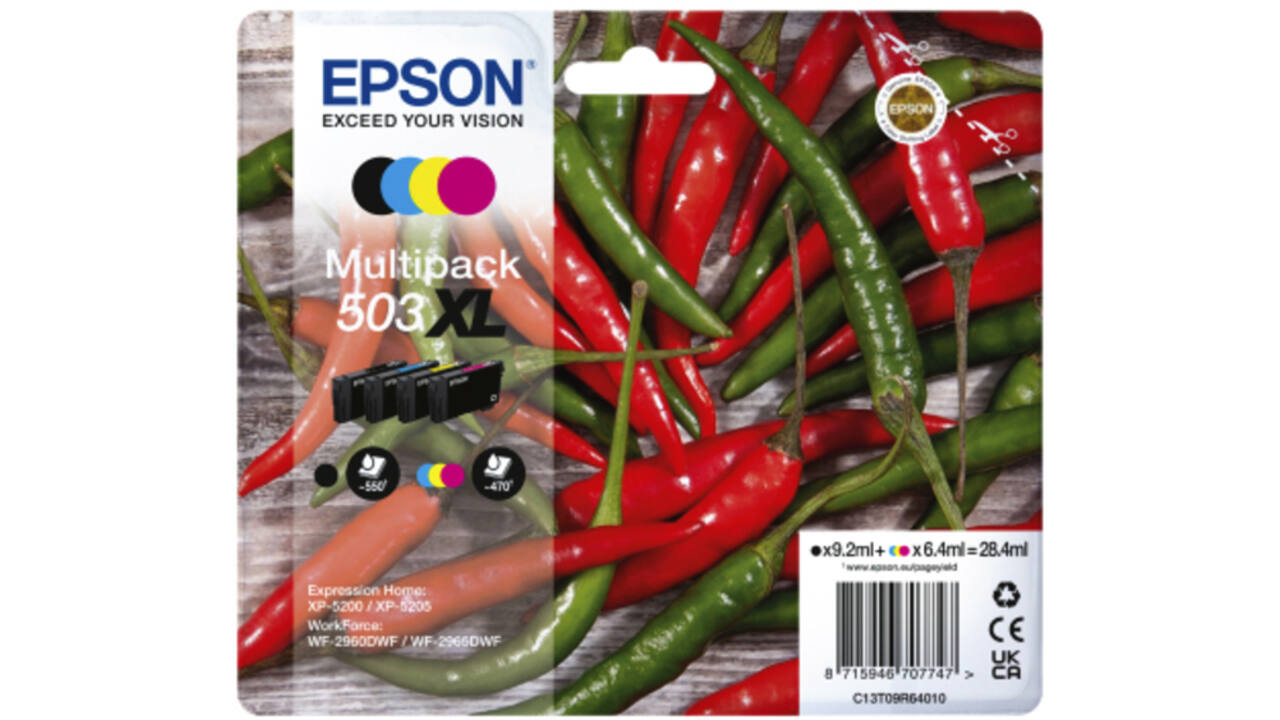 Inktcartridge Epson 503XL T09R64 zwart + 3 kleuren