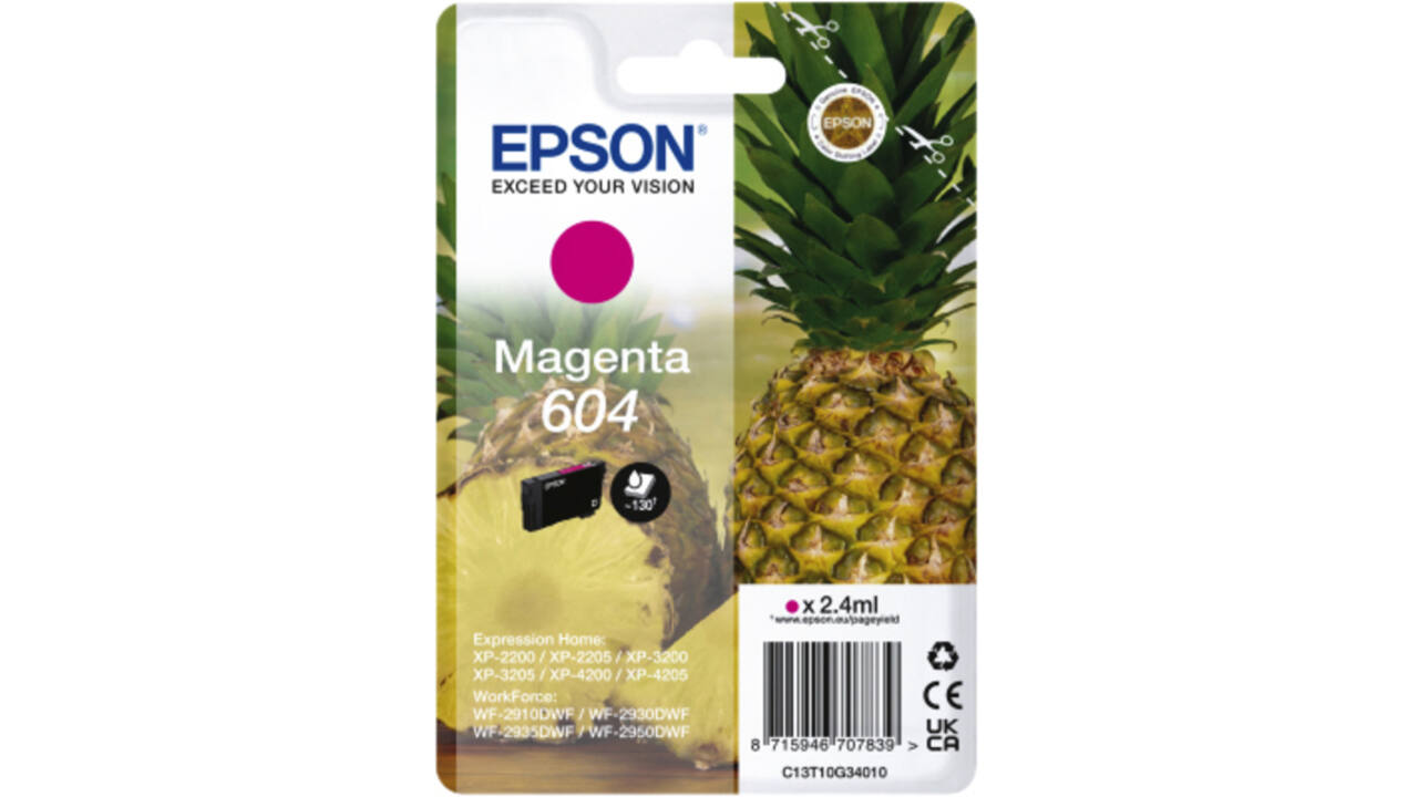 Inktcartridge Epson 604 T10G34 rood