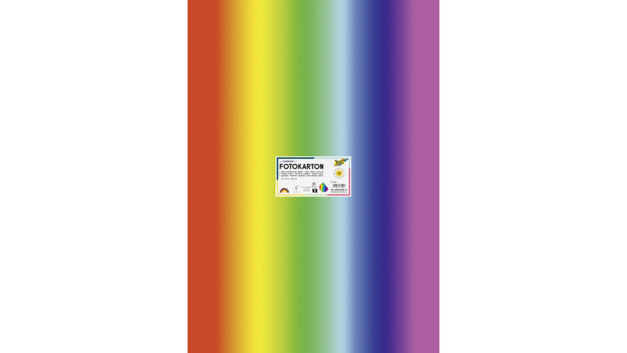 Fotokarton Folia 300gr 50x70cm 1650 regenboog