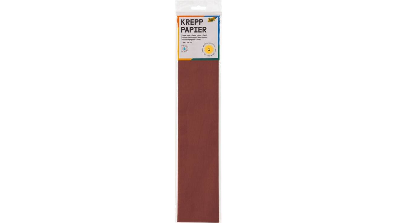 Crêpepapier Folia 50x250cm 10vel 161 kastanjebruin
