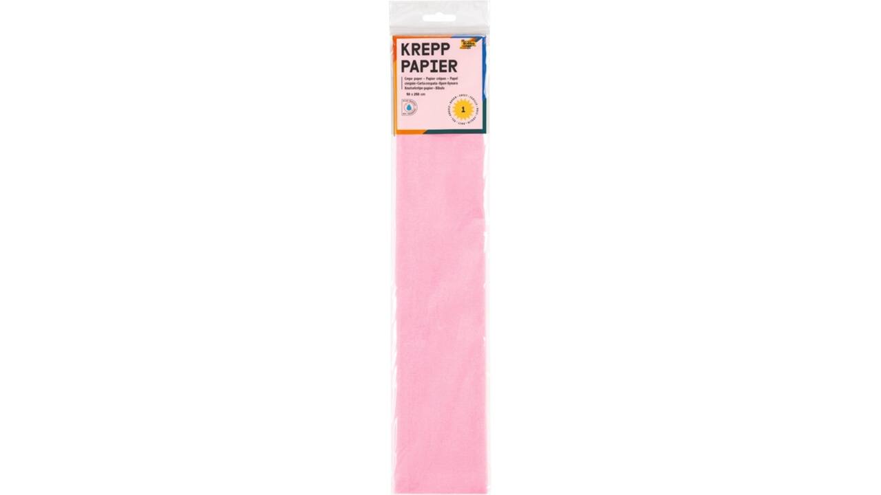 Crêpepapier Folia 50x250cm 10vel 119 lichtroze