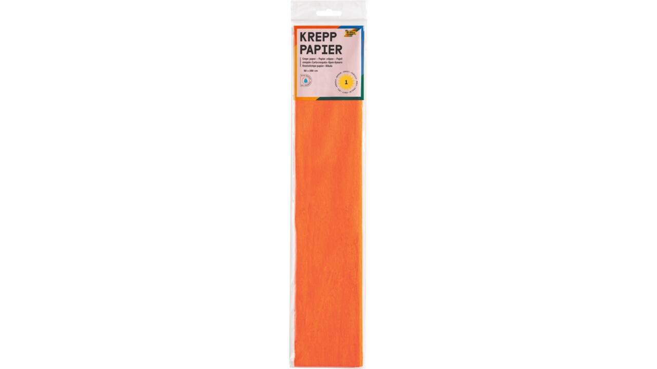 Crêpepapier Folia 50x250cm 10vel 109 oranje