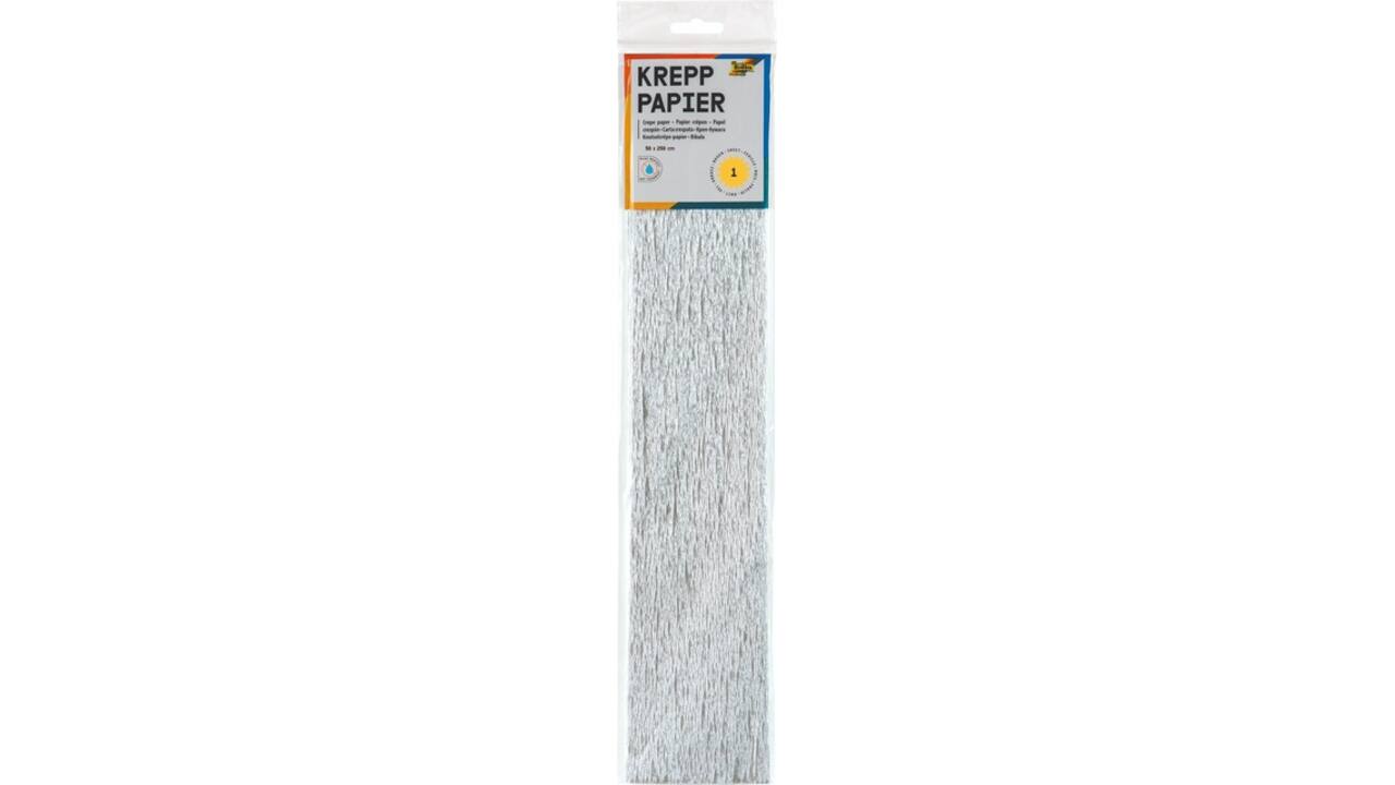Crêpepapier Folia 50x250cm 10vel 9126 zilver