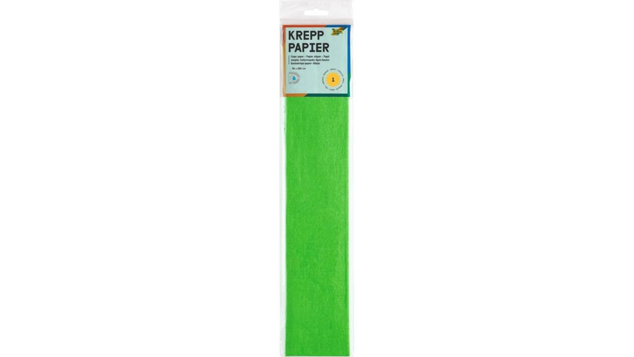 Crêpepapier Folia 50x250cm 10vel 140 geelgroen