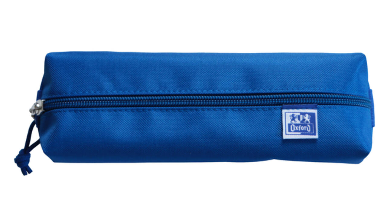 Pennenetui Oxford rechthoek blauw