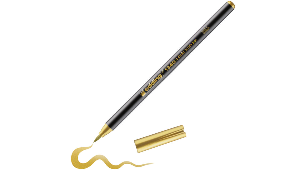 Brushpen edding 1340 metallic goud