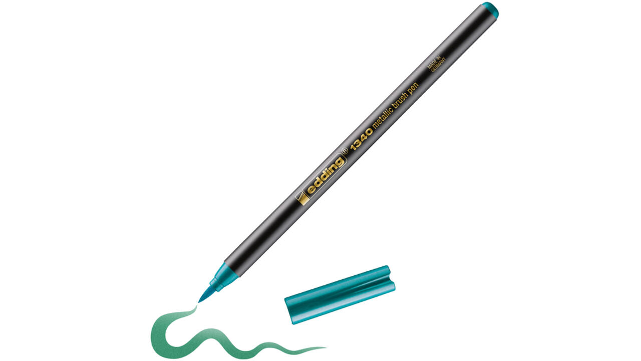 Brushpen edding 1340 metallic groen