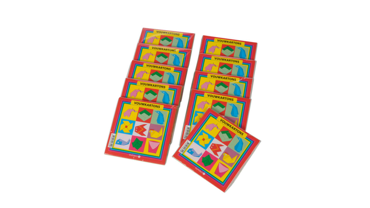 Vouwkarton vierkant 20x20cm 105gram assorti 40 vel
