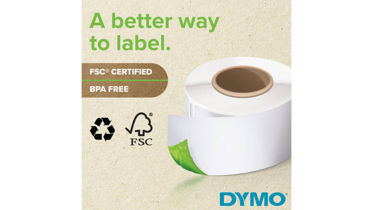 Etiket Dymo LabelWriter adressering 25x54mm 6 rollen á 500 stuks wit