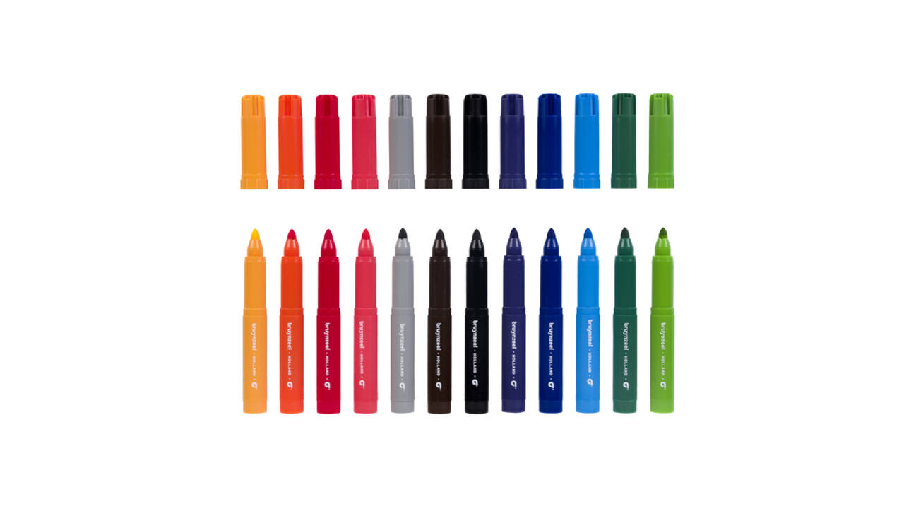 Viltstift Bruynzeel Kids Big Point assorti 12 stuks