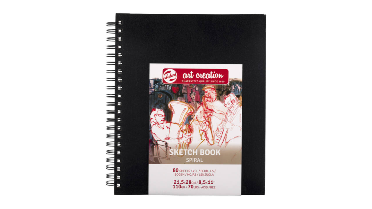 Schetsboek Talens Art Creation 80 vel 110gr 210x280mm spiraal zwart