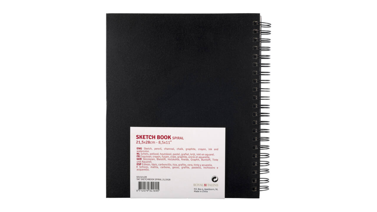 Schetsboek Talens Art Creation 80 vel 110gr 210x280mm spiraal zwart