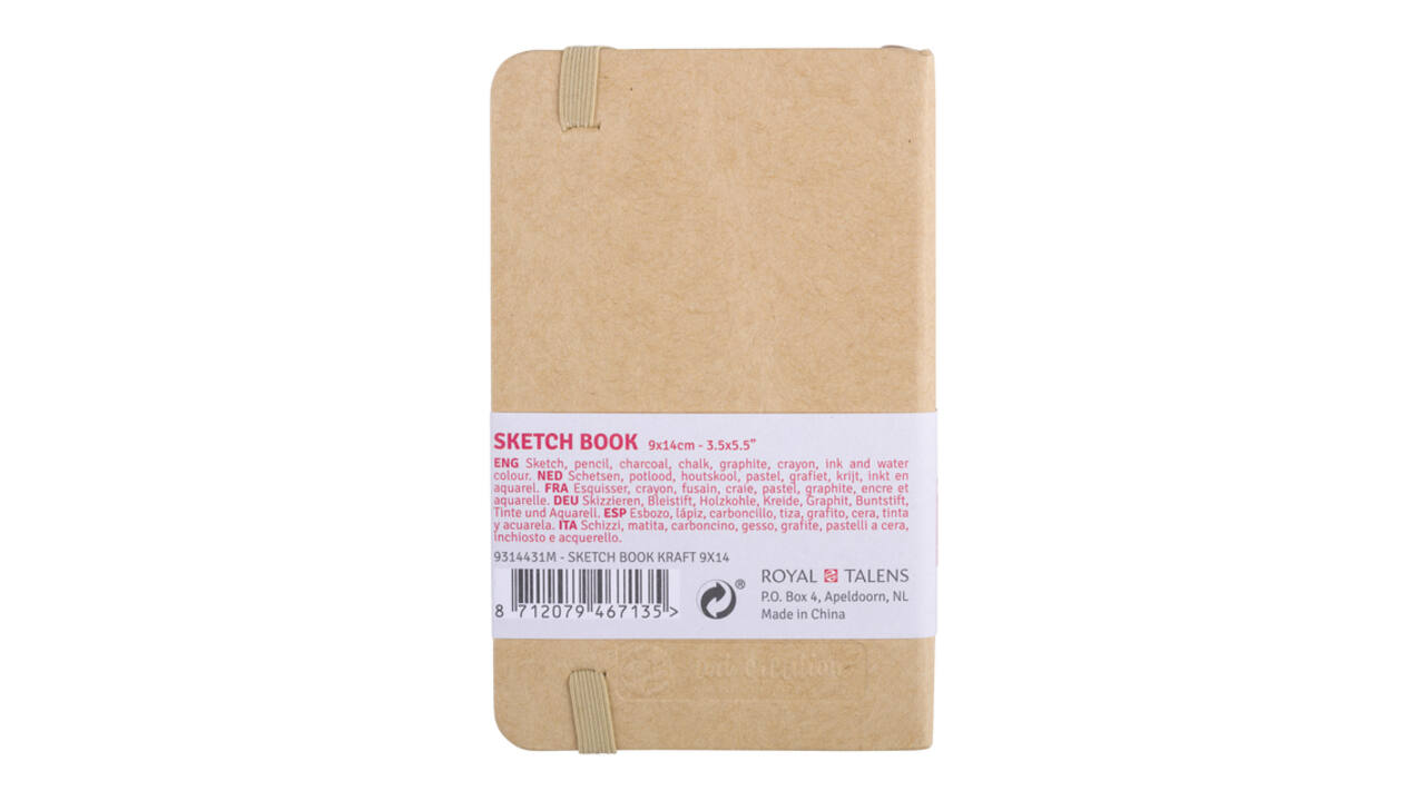 Schetsboek Talens Art Creation 80 witte vellen 140gr 90x140mm kraft