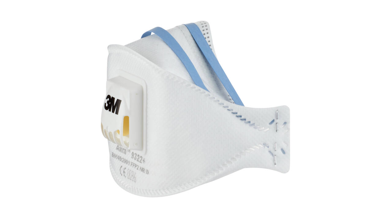 Stofmasker 3M Aura voor schuren 9322+ FFP2 met ventiel 5 stuks