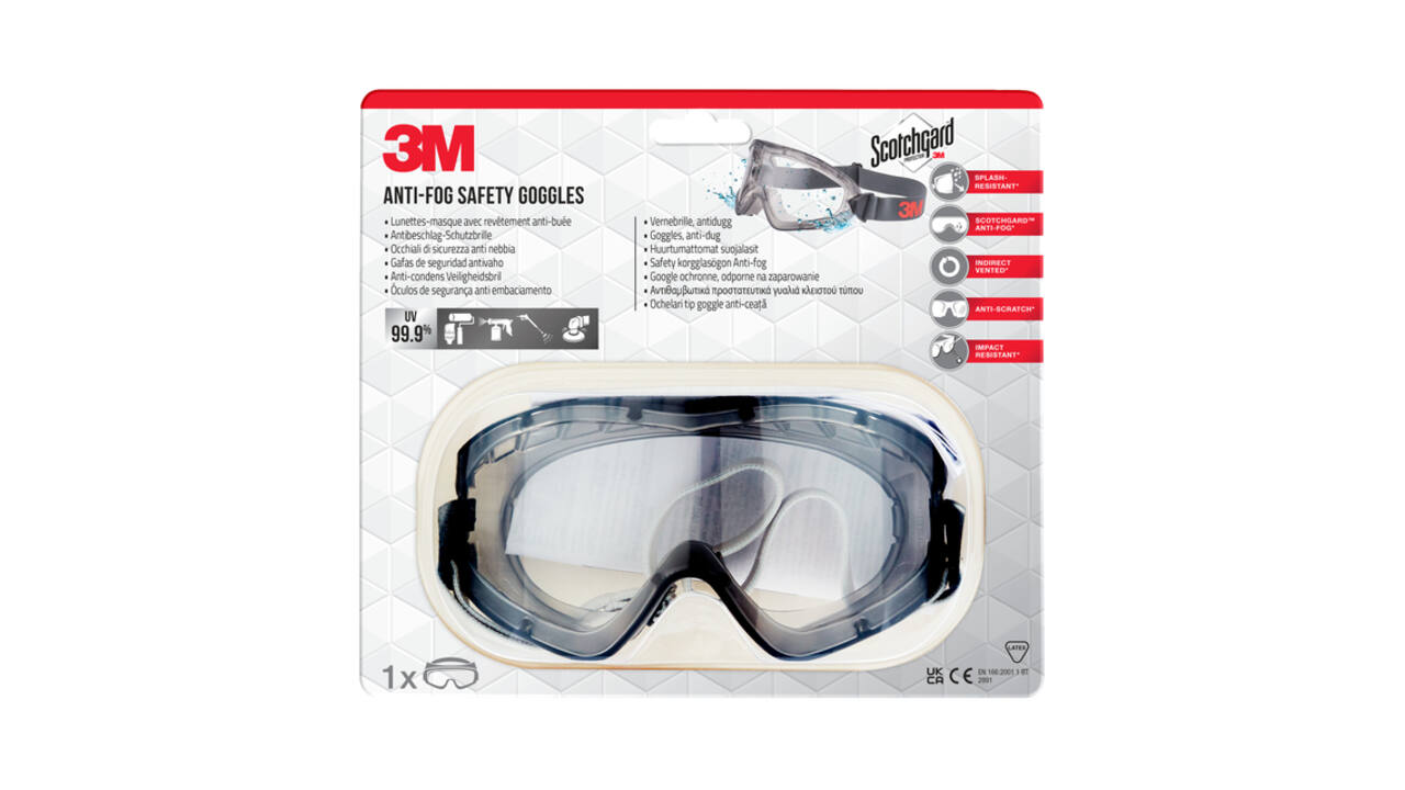 Ruimzichtbril 3M anti-fog Safety krasbestendig