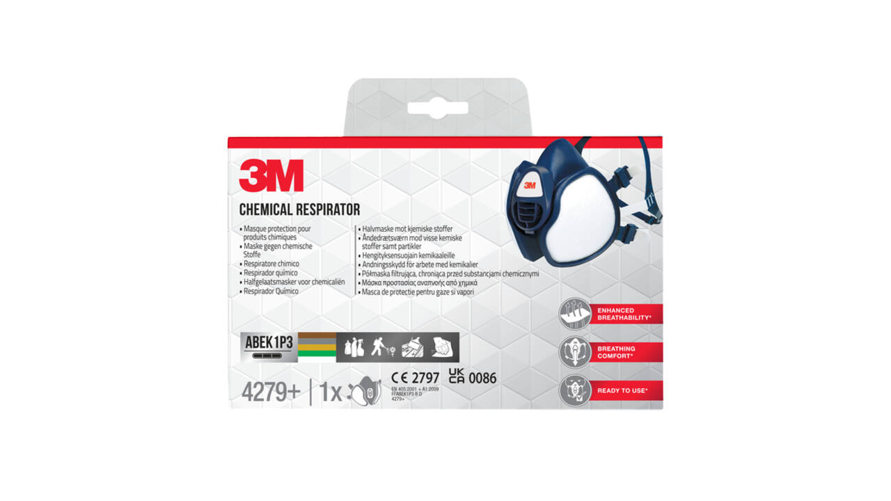 Masker 3M chemische stoffen FFABEK1 P3 D filters