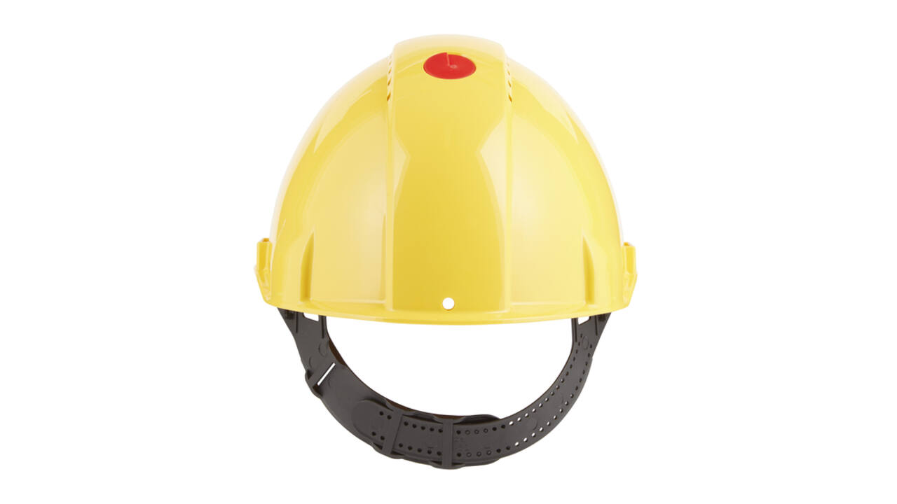 Veiligheidshelm 3M 53-62cm Uvicator en pinverstelling geel