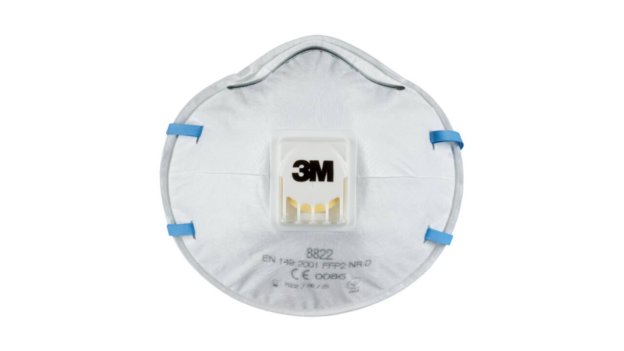Stofmasker 3M voor schuren 8822 FFP2 met ventiel 5 stuks