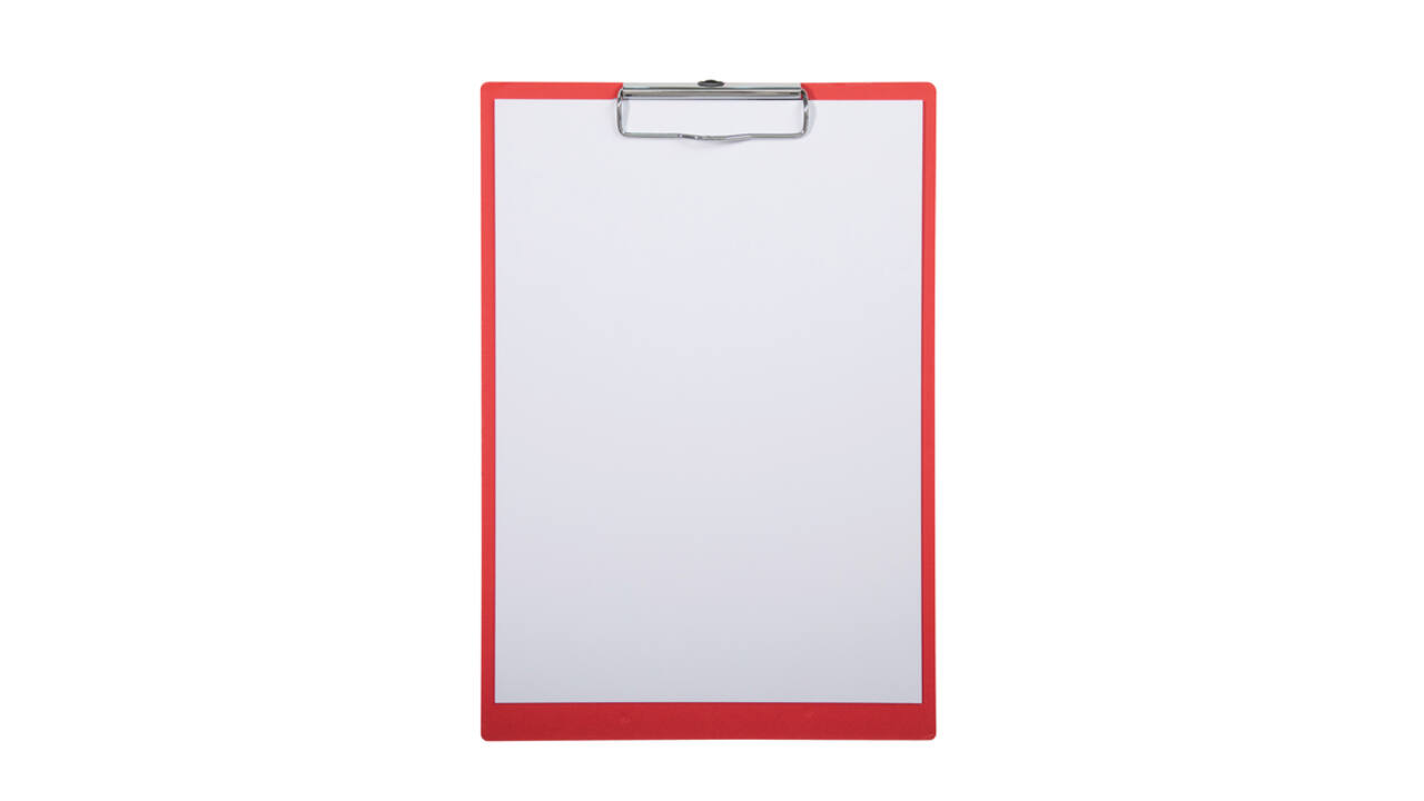 Klembord MAULbalance A4 staand versterkt 3mm karton rood