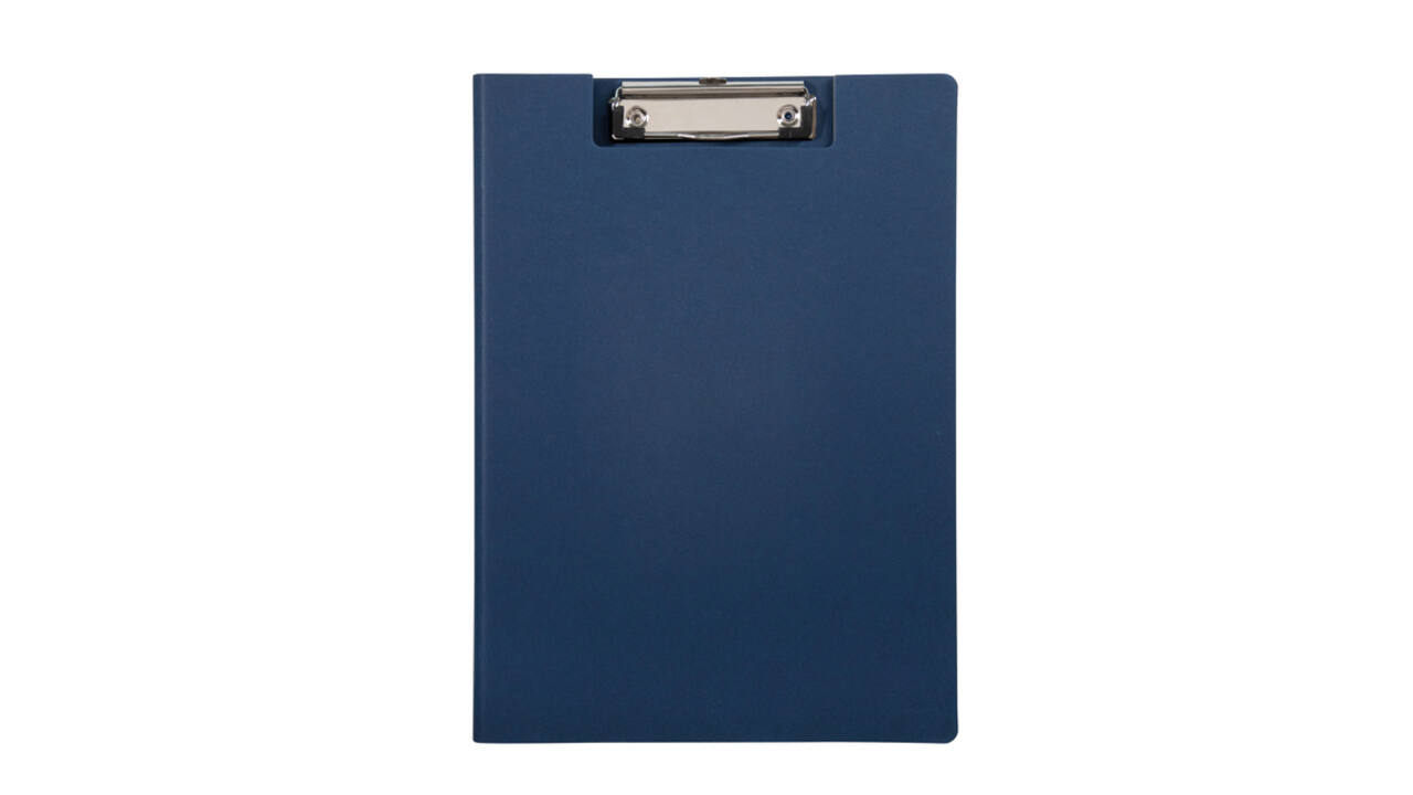 Klembordmap MAULbalance A4 versterkt karton rug 8mm blauw