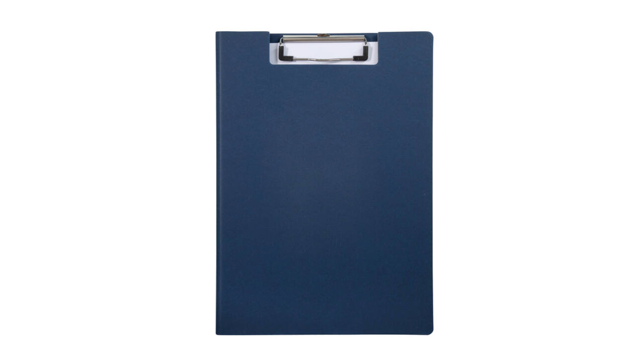 Klembordmap MAULbalance A4 versterkt karton rug 8mm blauw