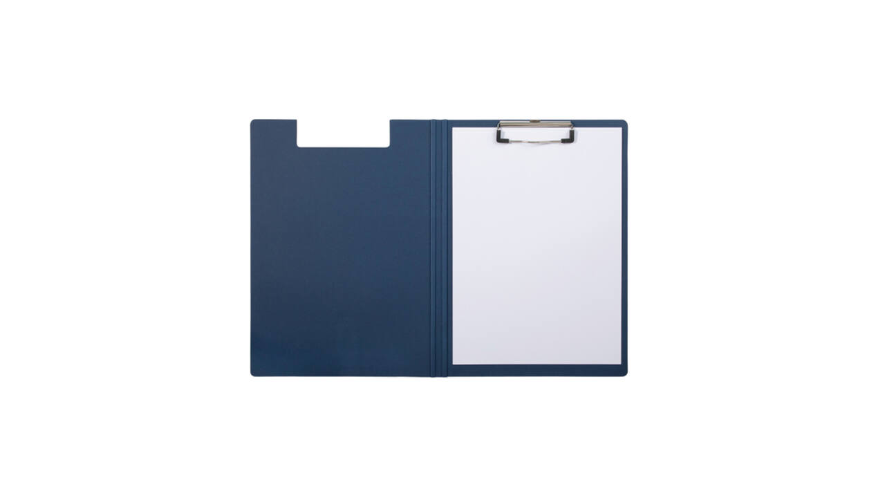 Klembordmap MAULbalance A4 versterkt karton rug 8mm blauw