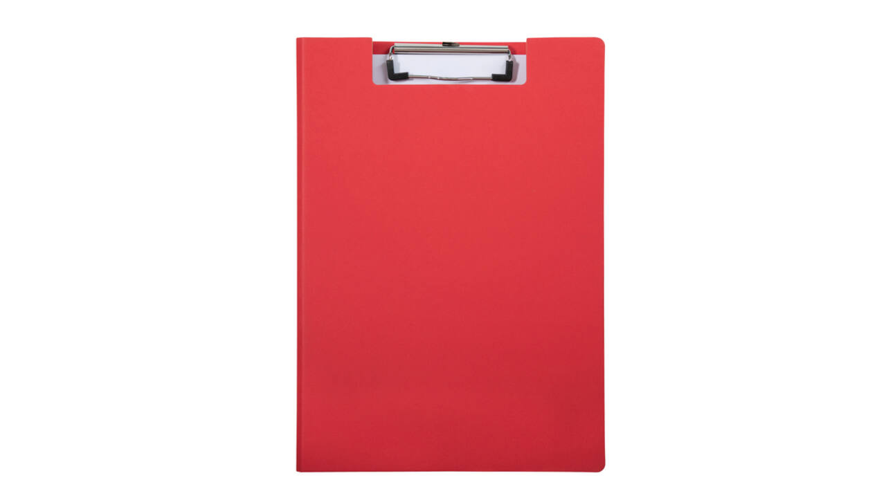 Klembordmap MAULbalance A4 versterkt karton rug 8mm rood