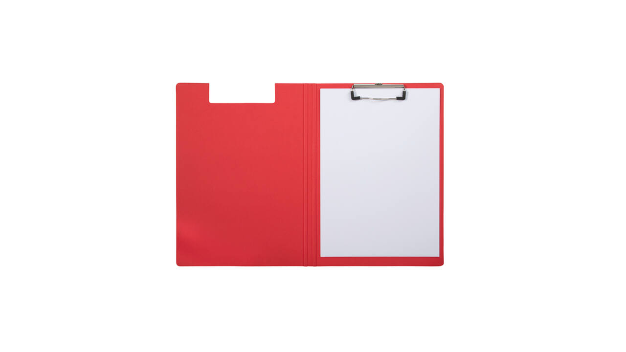 Klembordmap MAULbalance A4 versterkt karton rug 8mm rood