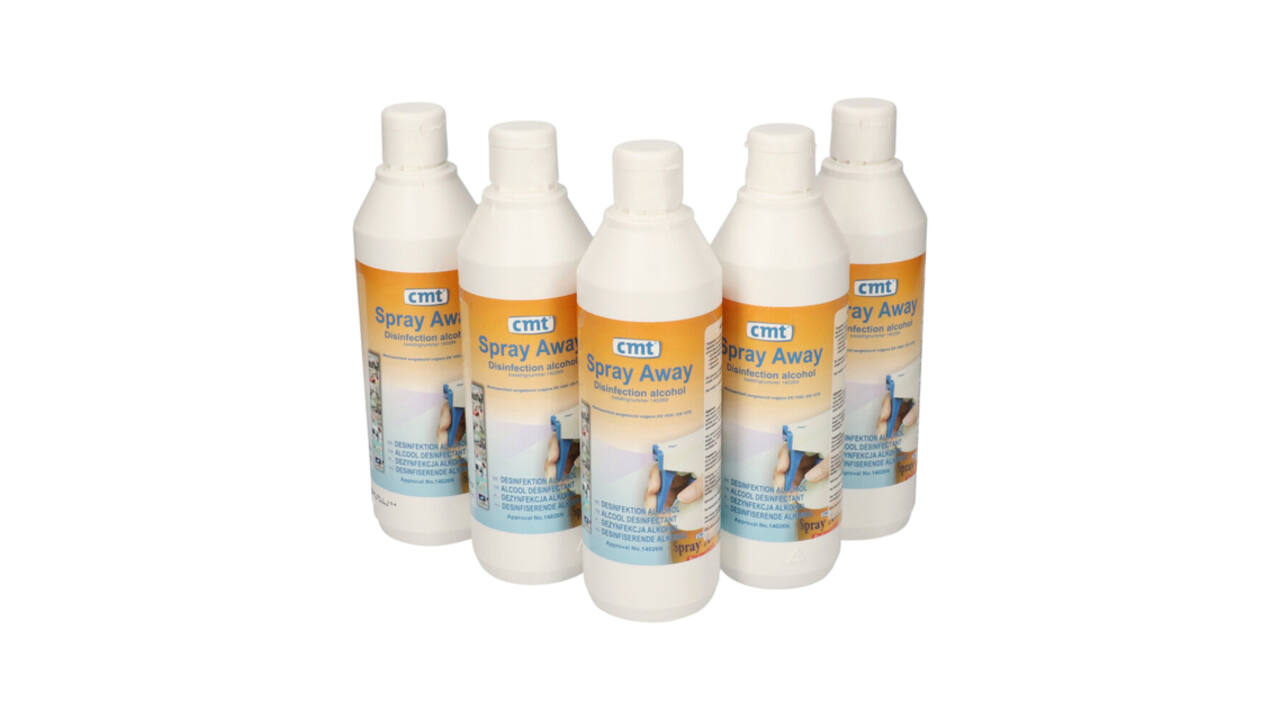 Desinfectie CMT Spray-Away alcohol 500ml exclusief verstuiver