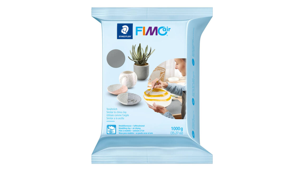 Boetseerklei Staedtler Fimo air 8101 1000 gram grijs