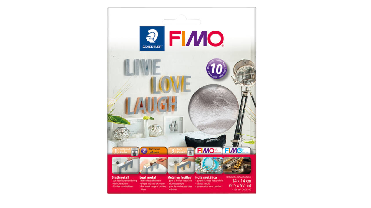 Bladmetaal Staedtler Fimo 8781 14x14cm zilver 10 vel