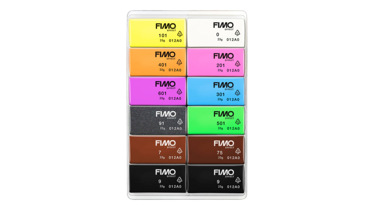 Klei Fimo effect colour pak à 12 neon kleuren
