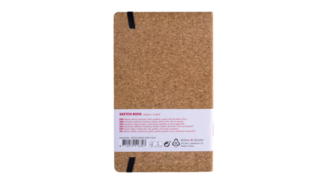 Schetsboek Talens Art Creation 80 witte vellen 140gr 130x210mm kurk