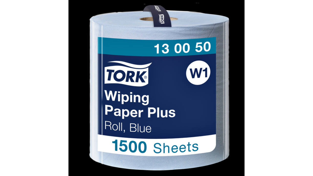 Poetspapier Tork W1 Plus Premium 2-laags 1500 vel blauw 130050
