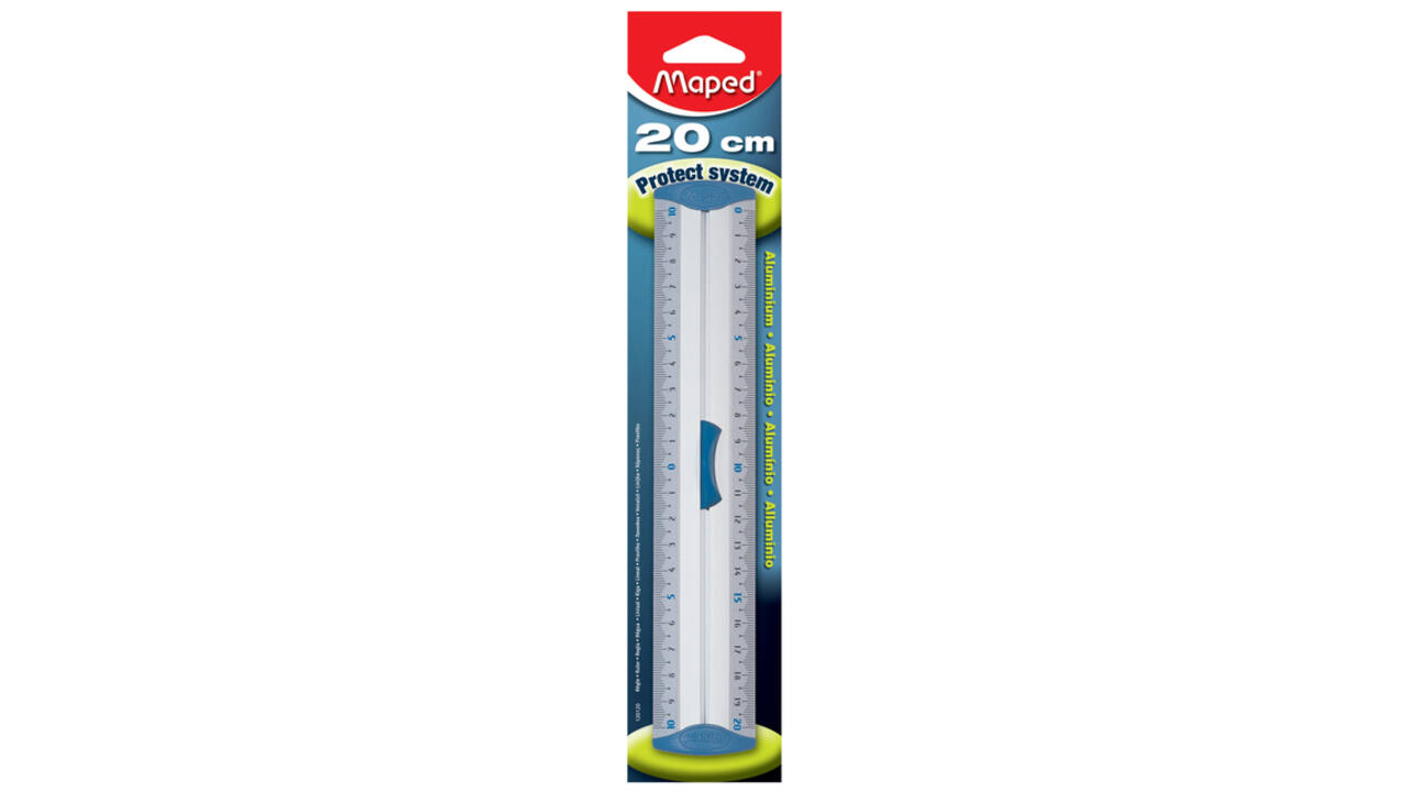 Liniaal Maped met handgreep 20cm aluminium