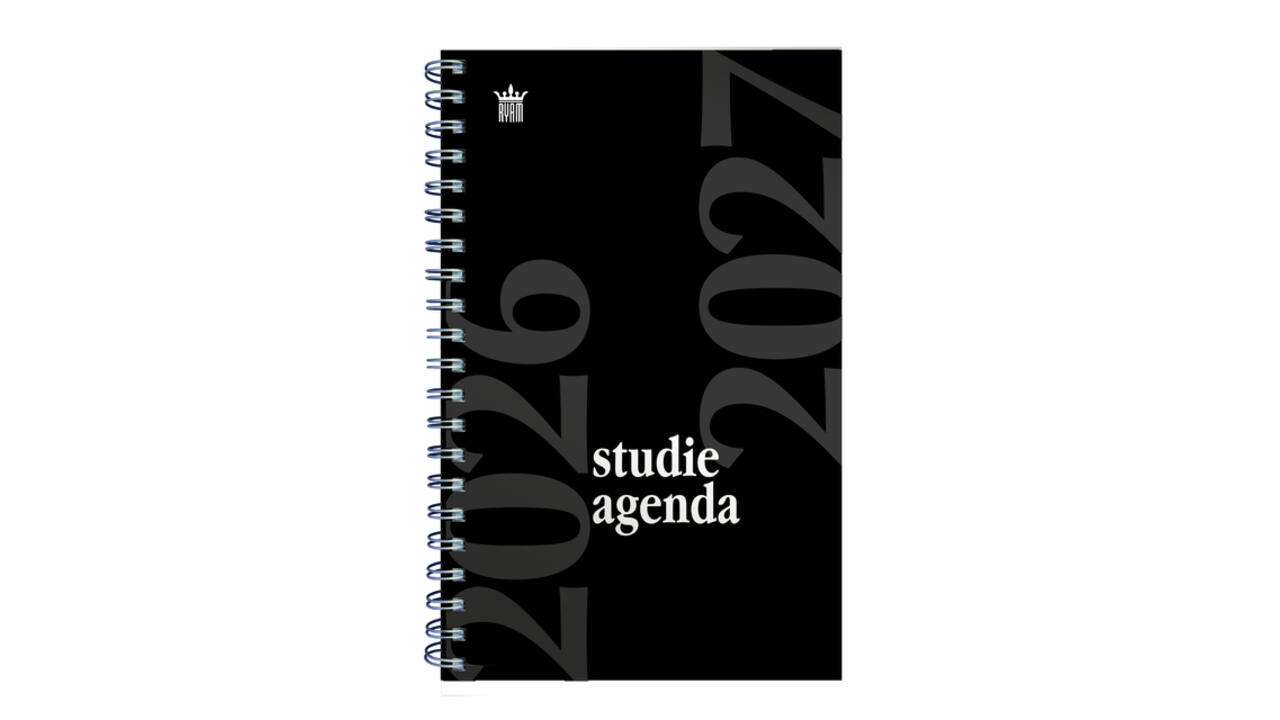 Schoolagenda 2026-2027 Ryam Studie 7dagen/2pagina's spiraal zwart