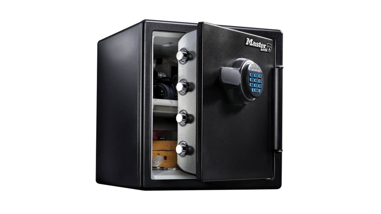 Kluis MasterLock brandvrij en waterdicht electronisch combi-slot XL zwart ZA43