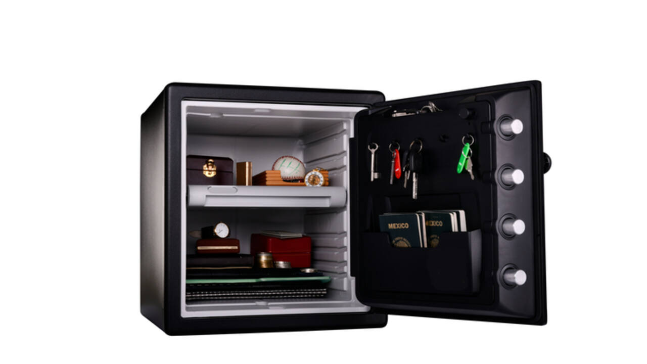 Kluis MasterLock brandvrij en waterdicht electronisch combi-slot XL zwart ZA43