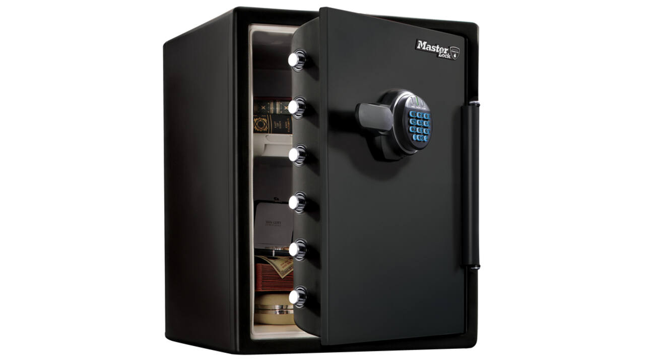 Kluis MasterLock brandvrij en waterdicht electronisch combi-slot XXL zwart ZA62