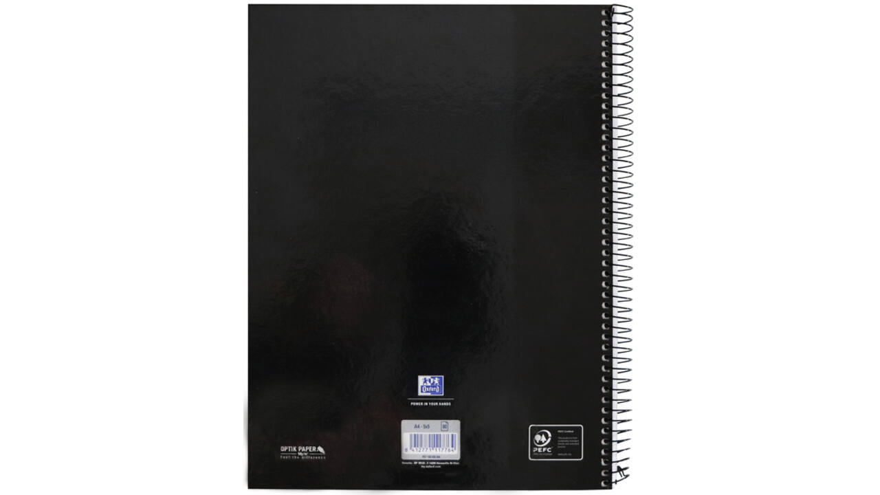 Notitieboek Oxford Classic Europeanbook A4+ 4-gaats ruit 160 pagina's zwart