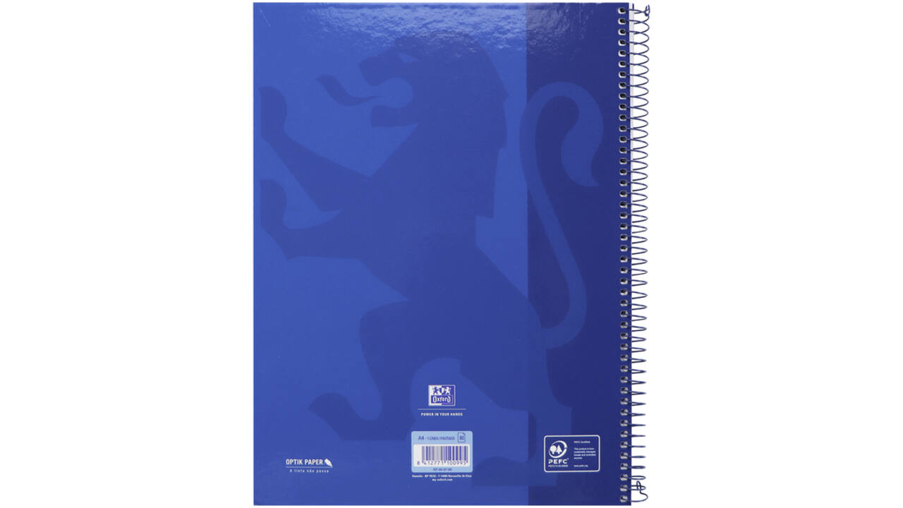 Notitieboek Oxford Classic Europeanbook A4+ 4-gaats lijn 160 pagina's donkerblauw