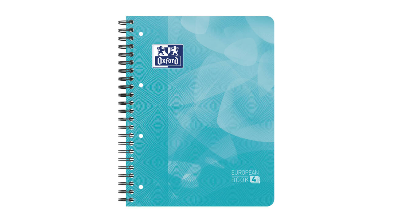 Projectboek Oxford School A4+ lijn 4-gaats 240 pagina's 80gr aqua