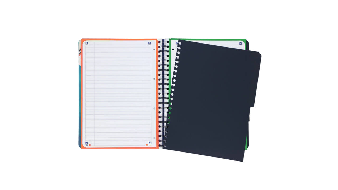 Projectboek Oxford School A4+ lijn 4-gaats 240 pagina's 80gr aqua